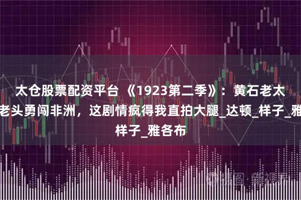 太仓股票配资平台 《1923第二季》：黄石老太太携老头勇闯非洲，这剧情疯得我直拍大腿_达顿_样子_雅各布
